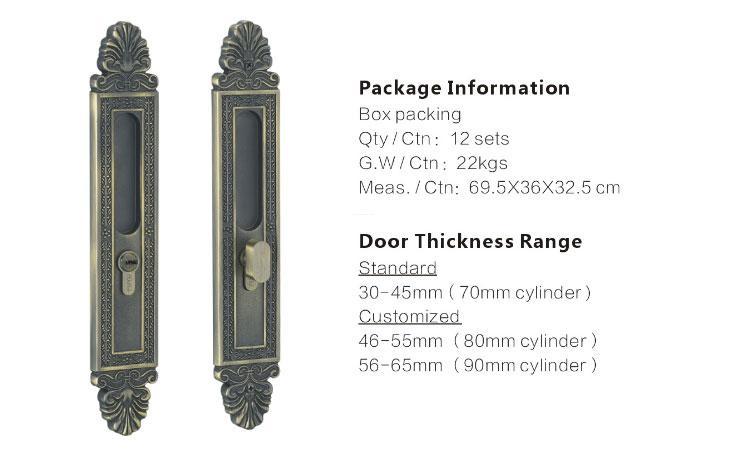 FUYU exterior slide door lock for sale for entry door