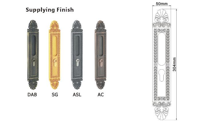 FUYU color custom zinc alloy door lock manufacturers for mall-3