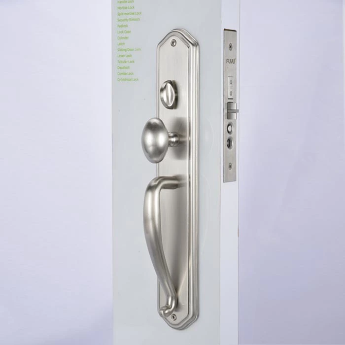 High security big size panel handle door lock for entry door