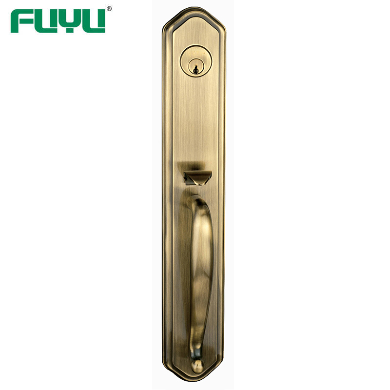 High security big size panel handle door lock for entry door