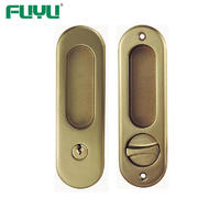 Zinc alloy sliding door lock with hook and key