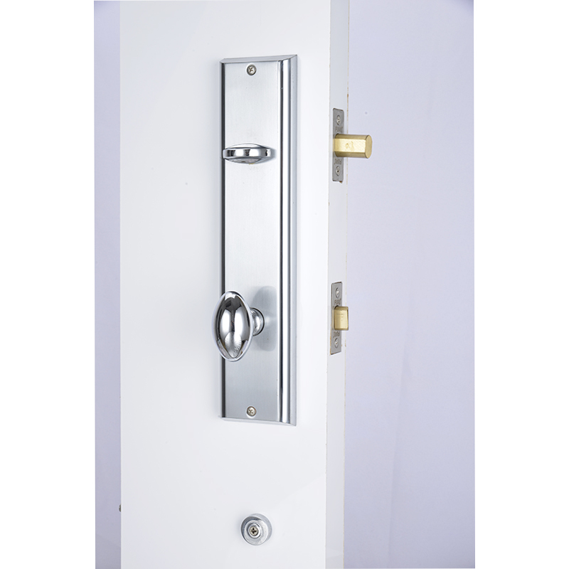 Black Color Zinc Alloy Plain Modern Style Big Handle Door Lock