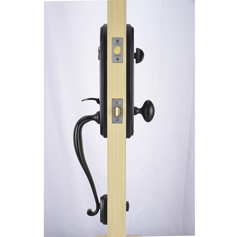 Decorative mechanical zinc alloy door handle lock