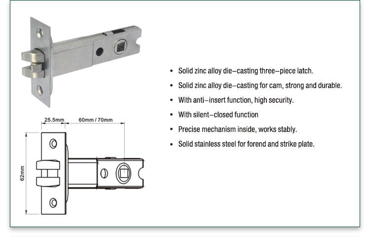 FUYU casting zinc alloy villa door lock with latch for entry door-1
