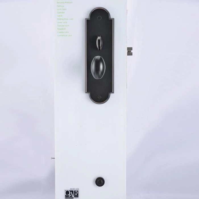 Latest design heavy duty zinc alloy black grip handle gate door lock for main door