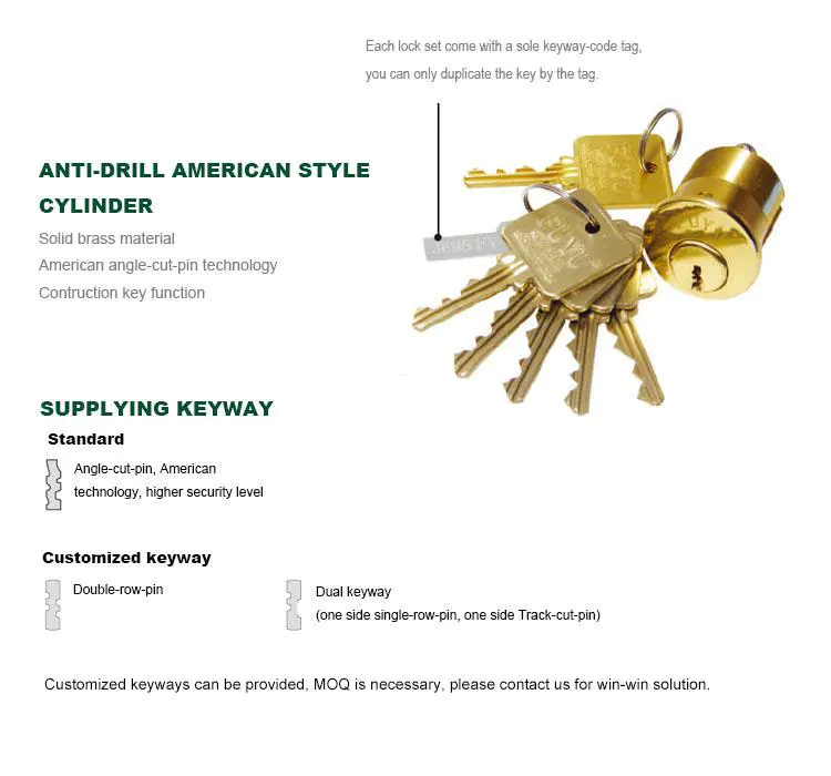 FUYU grip handle door lock manufacturer for entry door