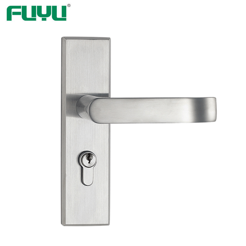 Stainless steel lever handle security door lock