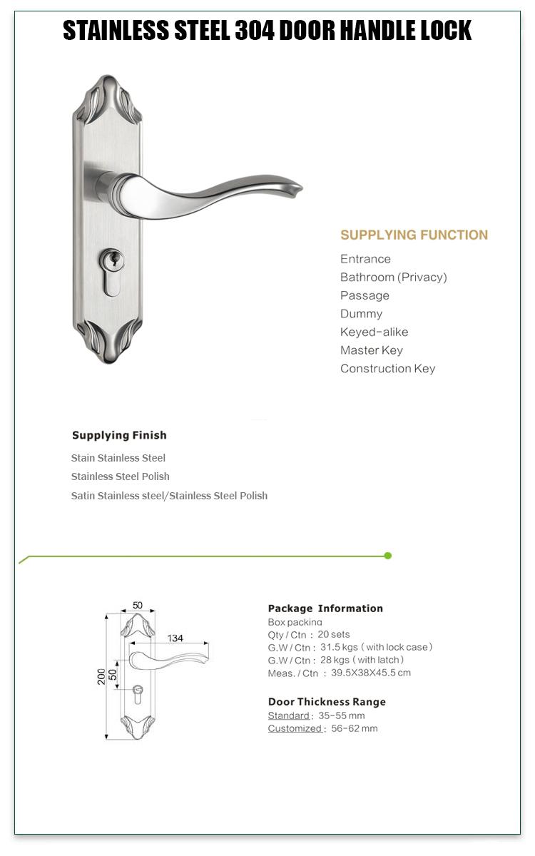 product-Metal bathroom lever handle lock set-FUYU-img