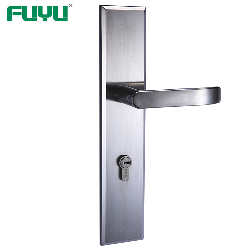 Apartment entrance mortise door handle with lock