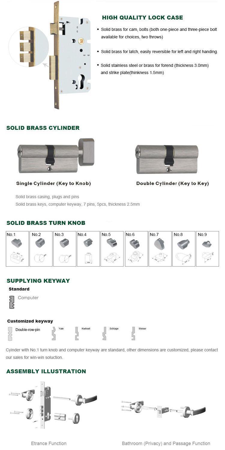 FUYU rose handle lock supplier for mall