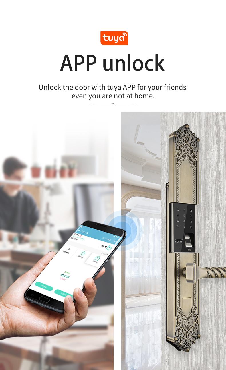 FUYU lock durable smart door lock apartment company for entry door-5