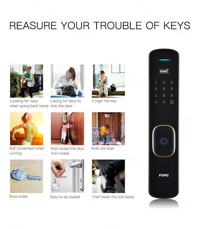 FUYU custom biometric fingerprint door lock on sale for residential-4