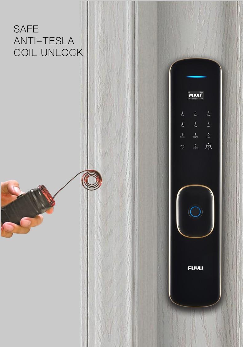custom apartment smart door lock with latch for entry door-9