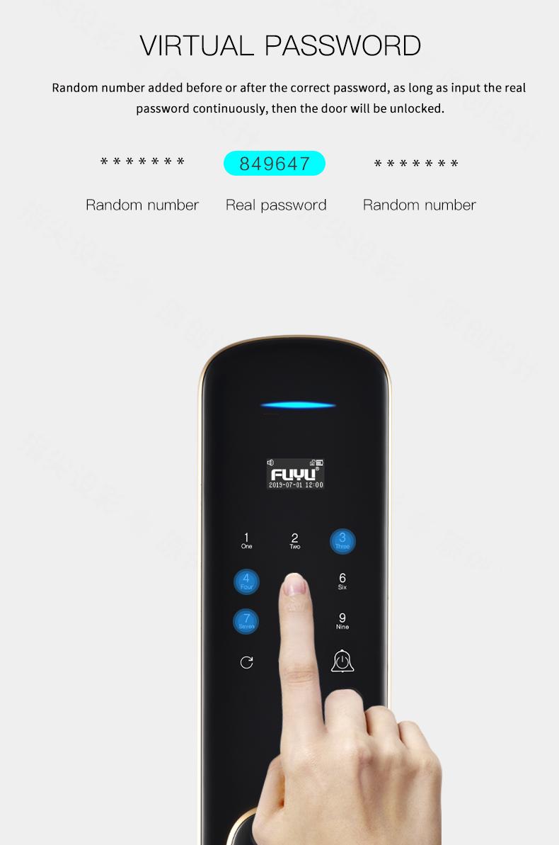 FUYU custom biometric fingerprint door lock on sale for residential-7