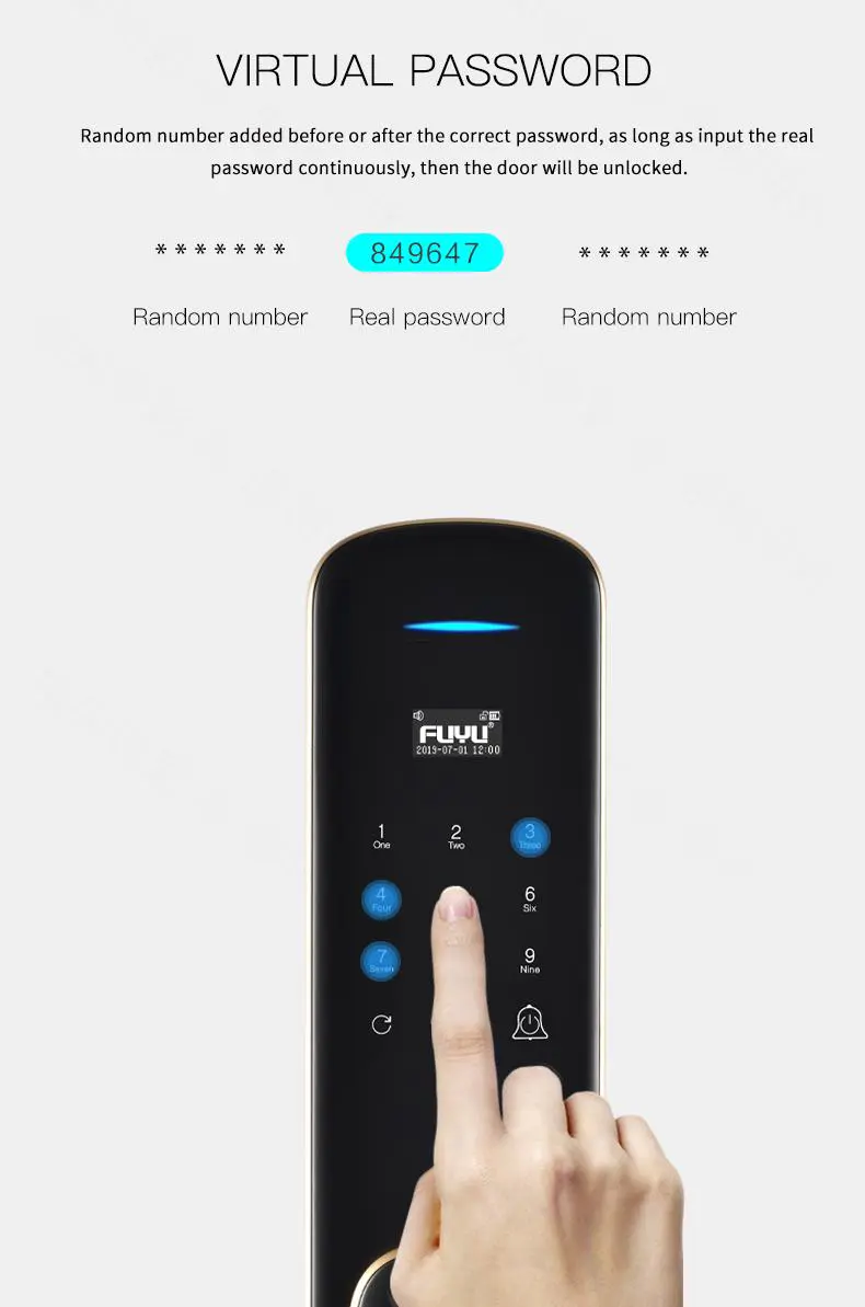 FUYU custom biometric fingerprint door lock on sale for residential