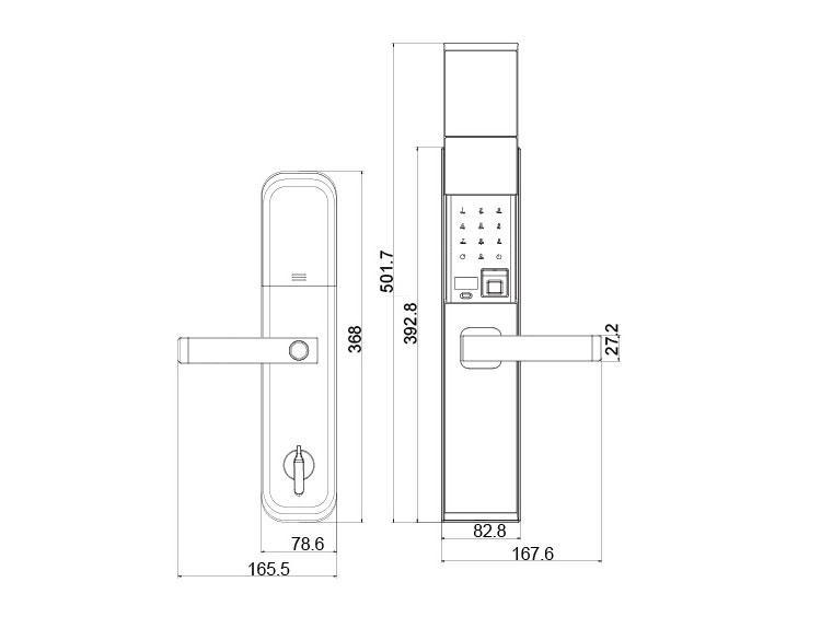 FUYU high tech digital keypad door lock manufacturer for home