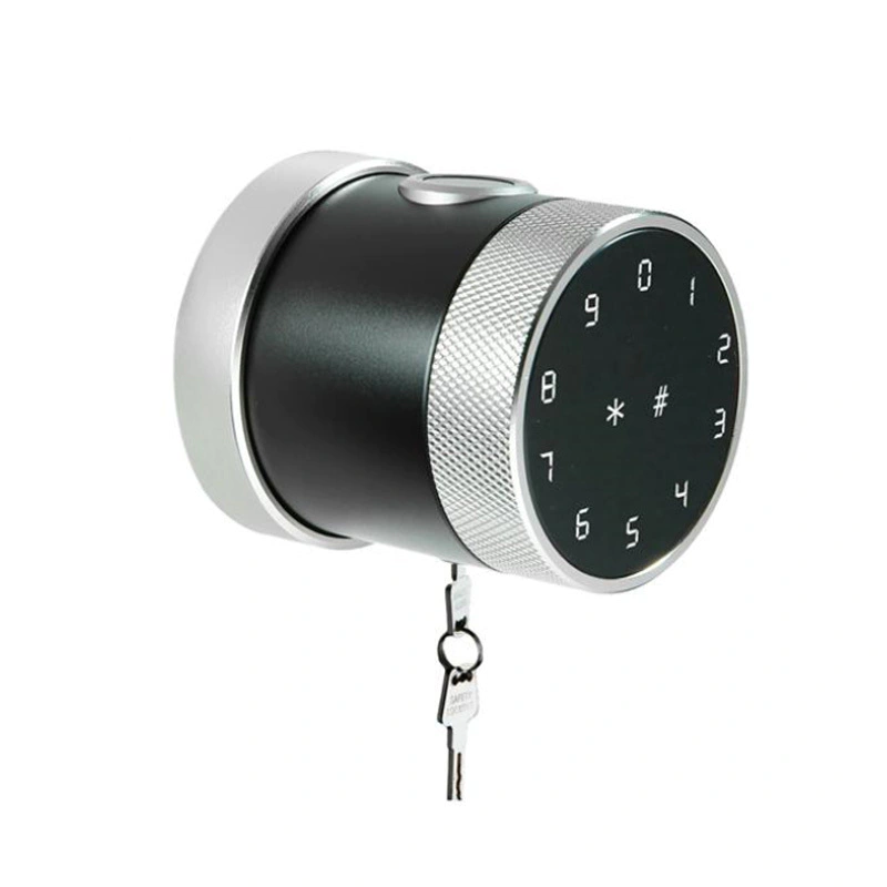 Cylindrical Grip To Open Easily Installed Round Code Smart Door Lock