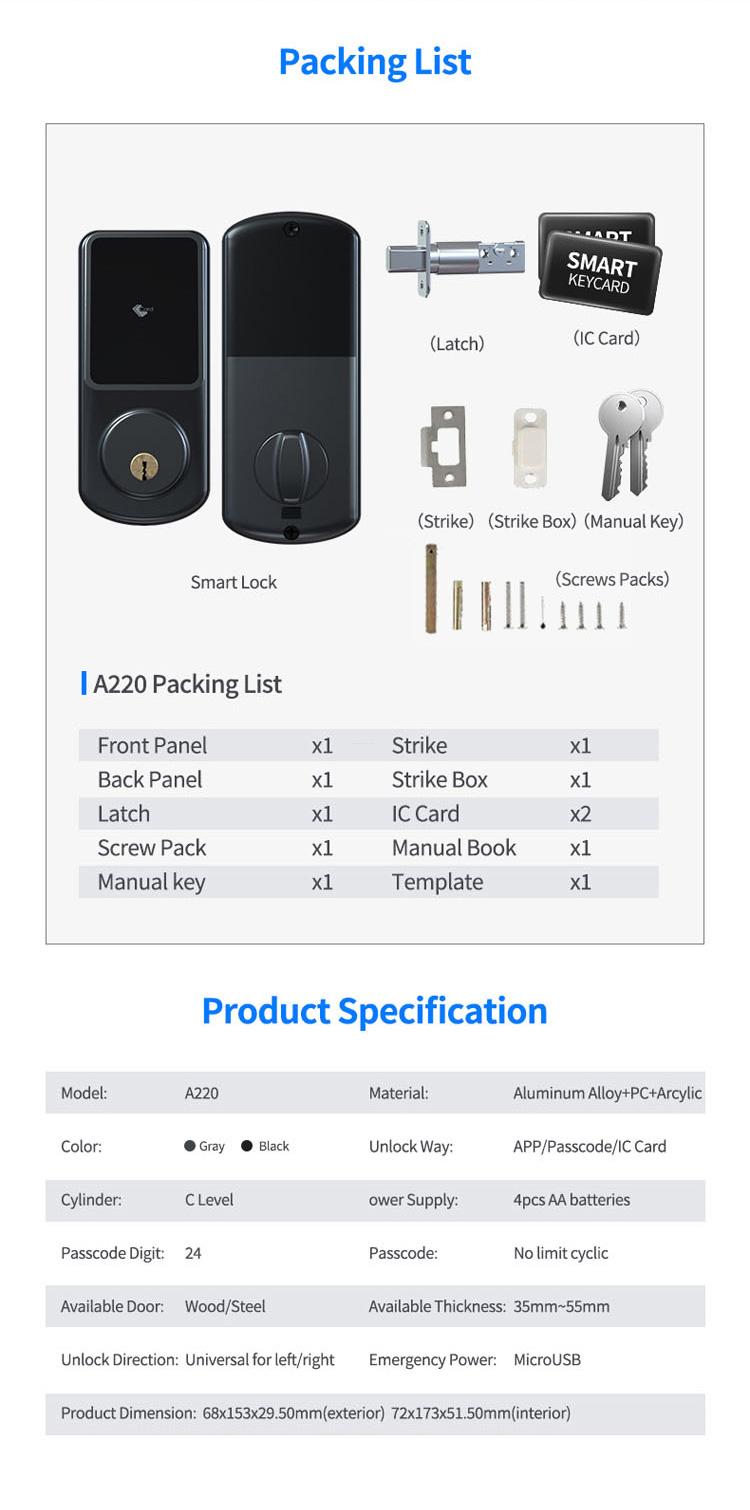product-FUYU-TTLock APP Bluetooth For Landlord of Hotel Airbnb Smart Door Lock-img-3