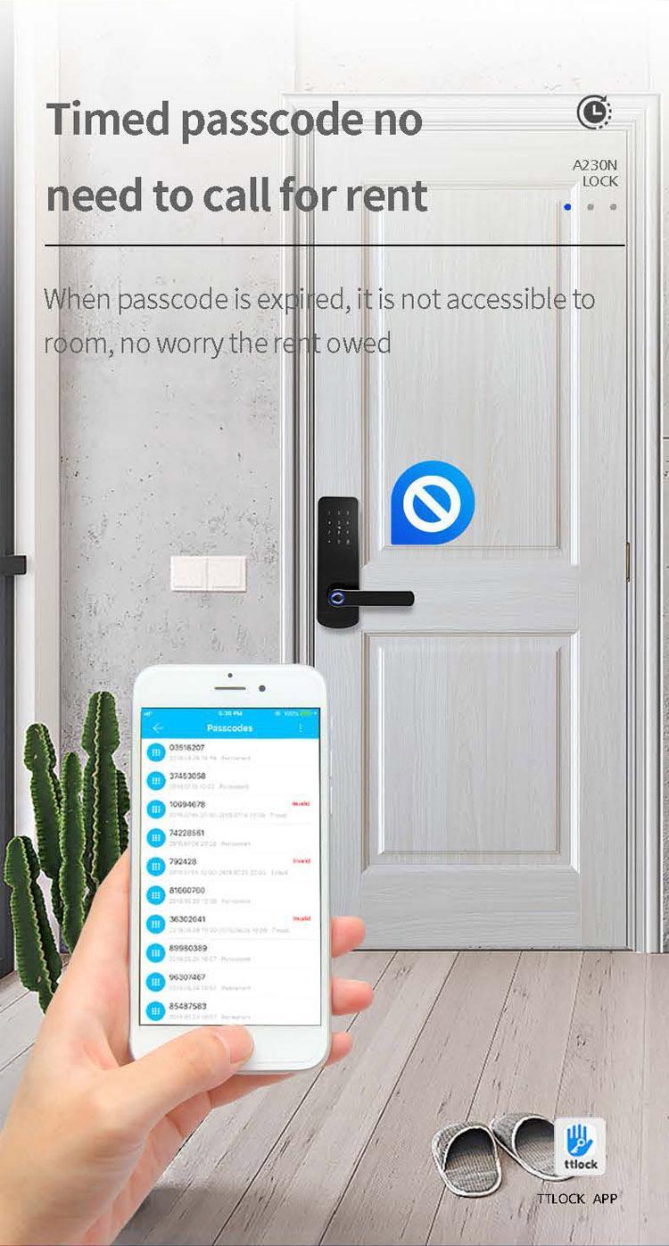 fuyu smart door lock apartment with latch for apartment