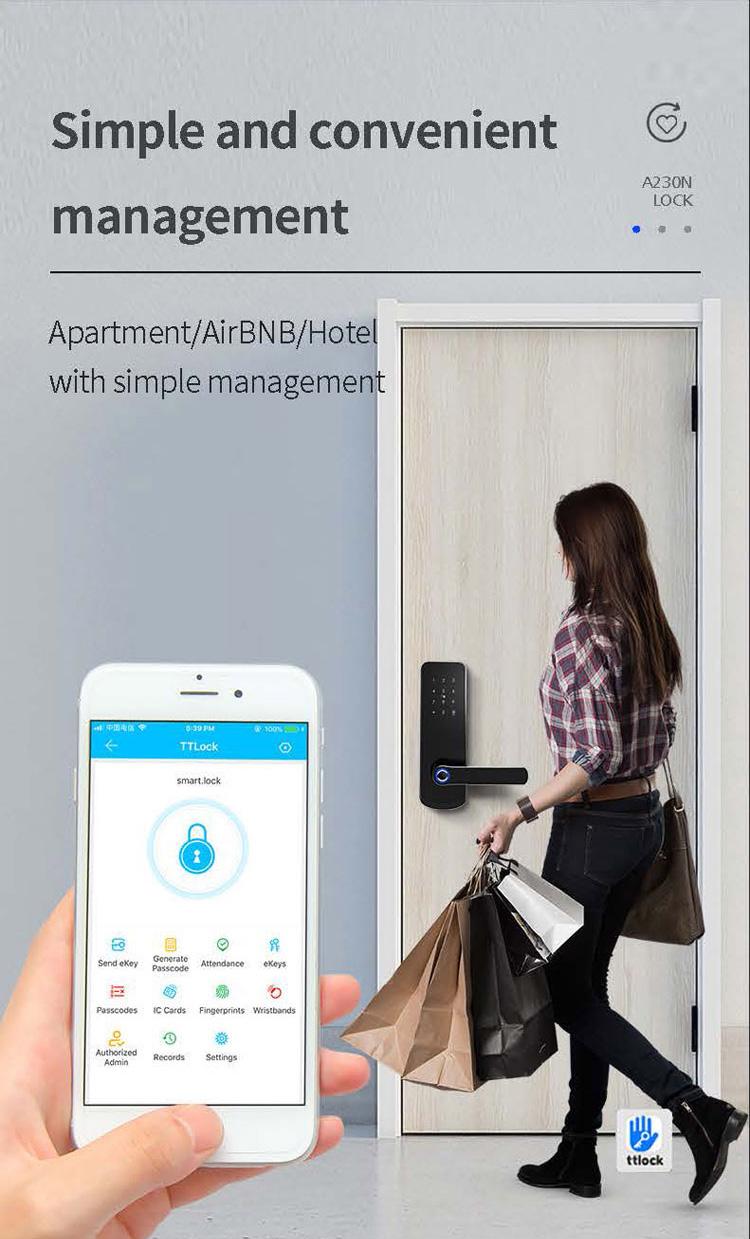 fuyu smart door lock apartment with latch for apartment-8