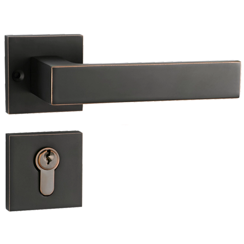 Modern Style Square Shape Handle Lever Door Lock