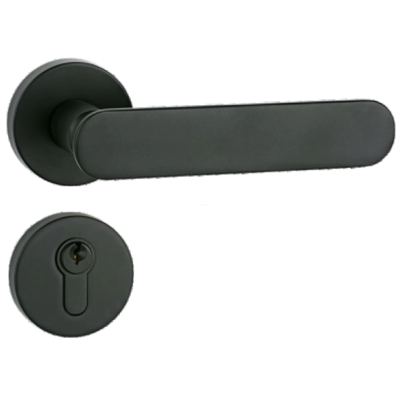 Modern Room Door Oval Lever Handle Lock