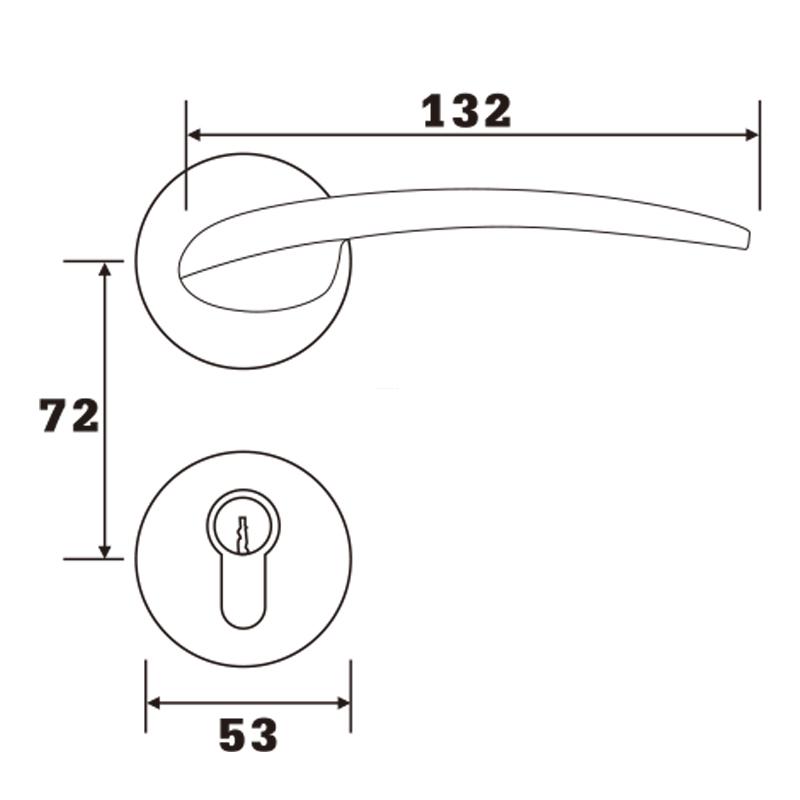 product-Traditional Style Room Door Lever Handle Lock-FUYU-img