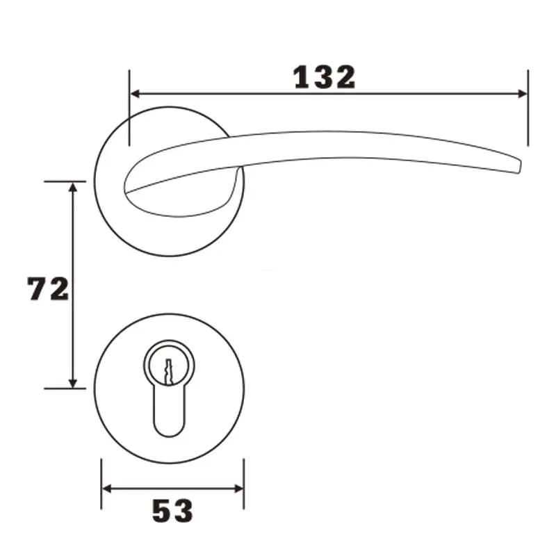 custom lever on rose door handle company for home