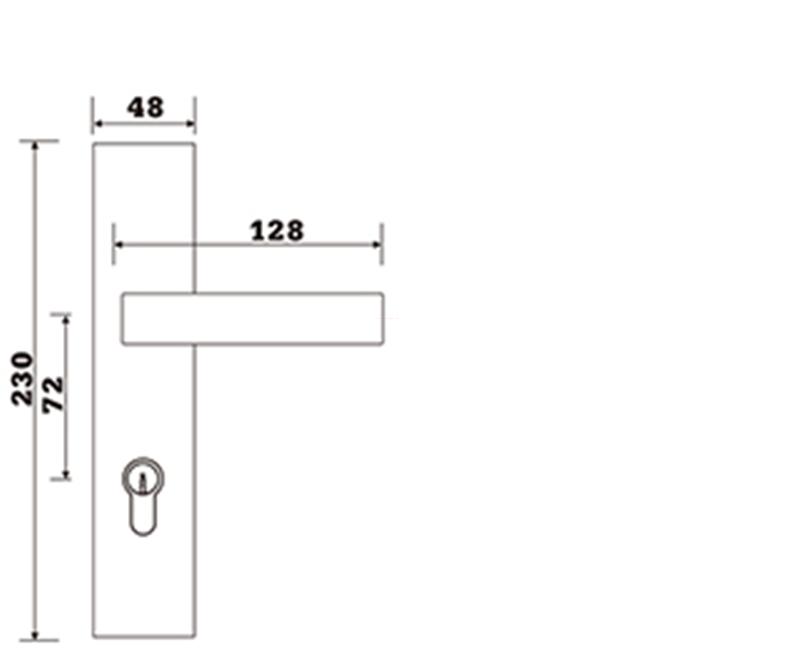 product-Black Panel Lever handle main door lock-FUYU-img