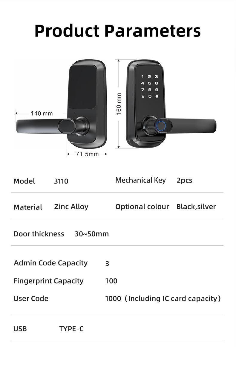 top digital keypad door lock with international standard for mall-2