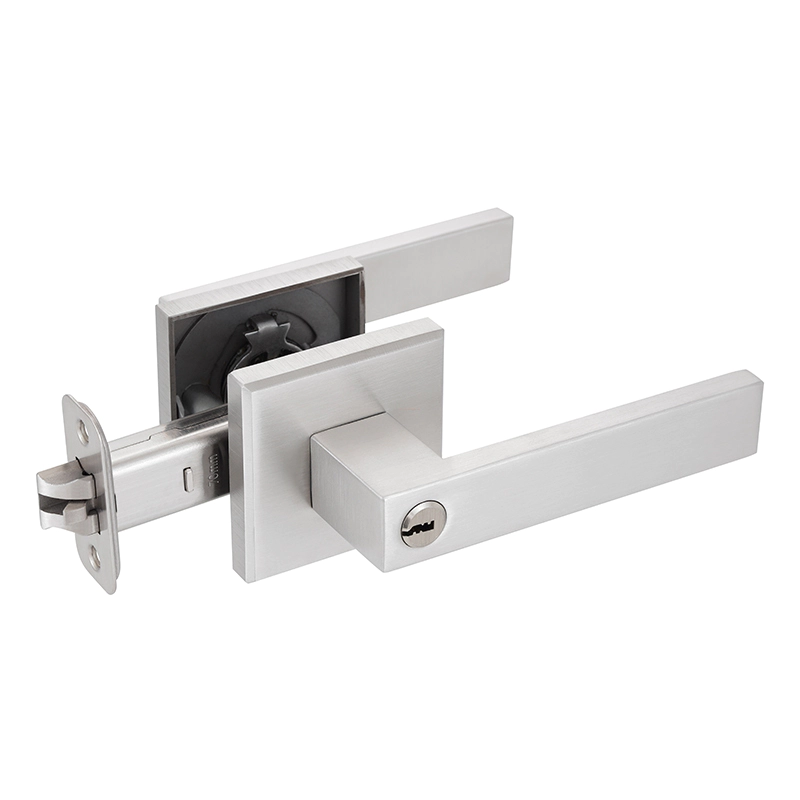 FUYU High Quality S/S Entrance lock Bathroom Stainless Steel Lever lock mechanic Door Handle