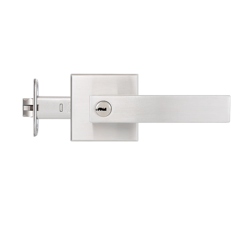 FUYU High Quality S/S Entrance lock Bathroom Stainless Steel Lever lock mechanic Door Handle