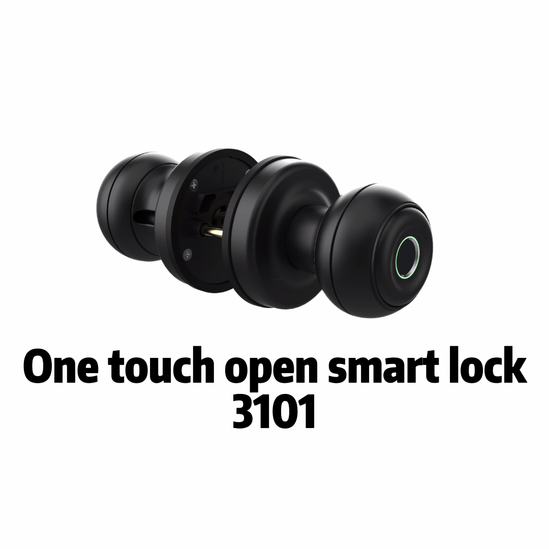 FUYU Smart Cylindrical Knob Lock Fingerprint Electronic Door Lock