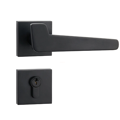High Security Entrance  Cylinder Door Lock  Black Door Handle Lever Lock