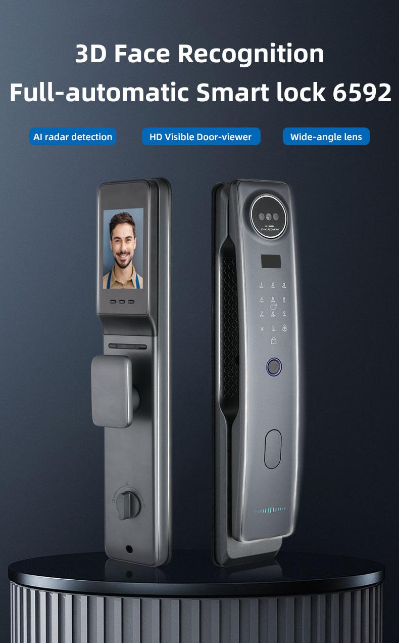 product-FUYU lock-Smart Door Lock With Camera 3D Face Recognition Door Lock Security Fully Automatic