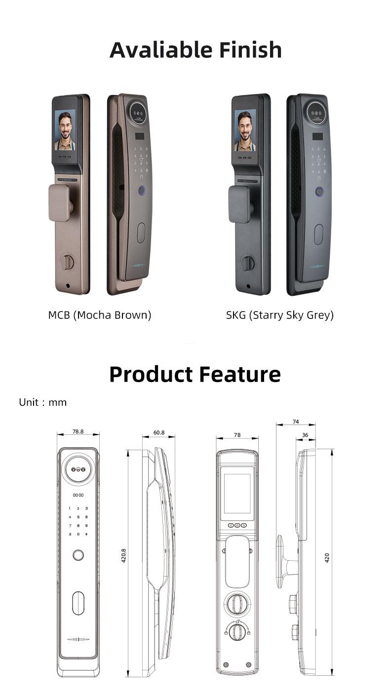 product-Smart Door Lock With Camera 3D Face Recognition Door Lock Security Fully Automatic Smart Loc-1