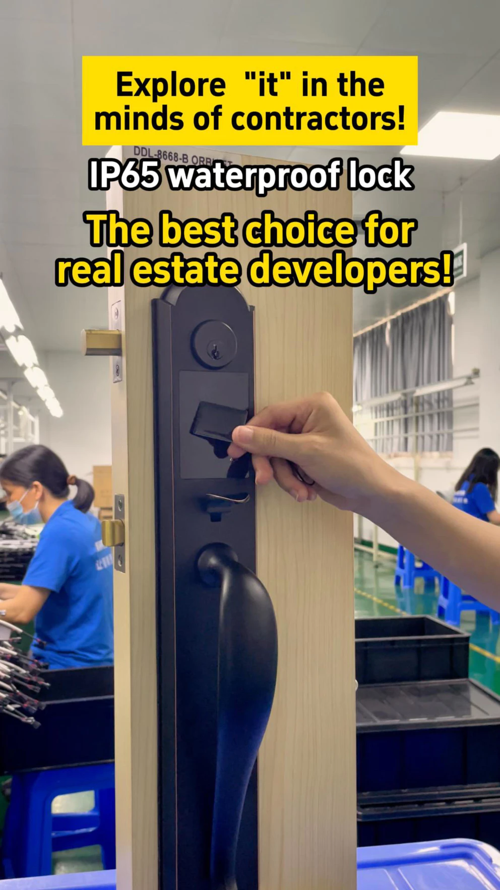 Smart Deadbolt Lock Grip Handle Lock Pincode Lock