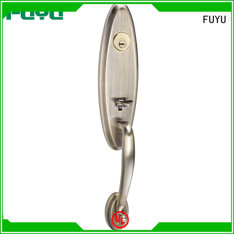 FUYU durable zinc alloy grip handle door lock external for entry door