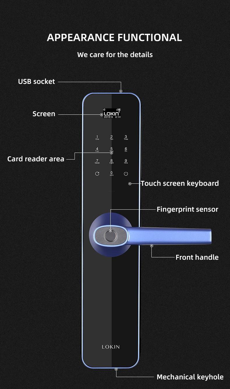 FUYU custom biometric gate lock for residential-3