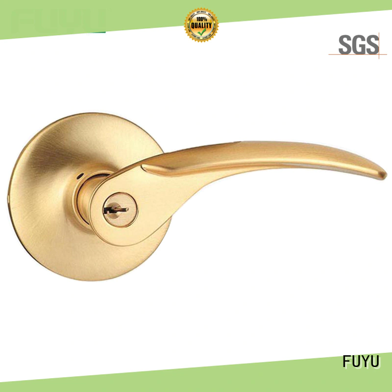 FUYU custom lever handle lock with international standard for wooden door