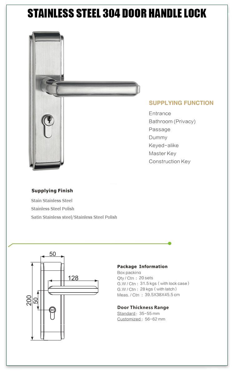FUYU wholesale panel lever handle door lock on sale for wooden door-1
