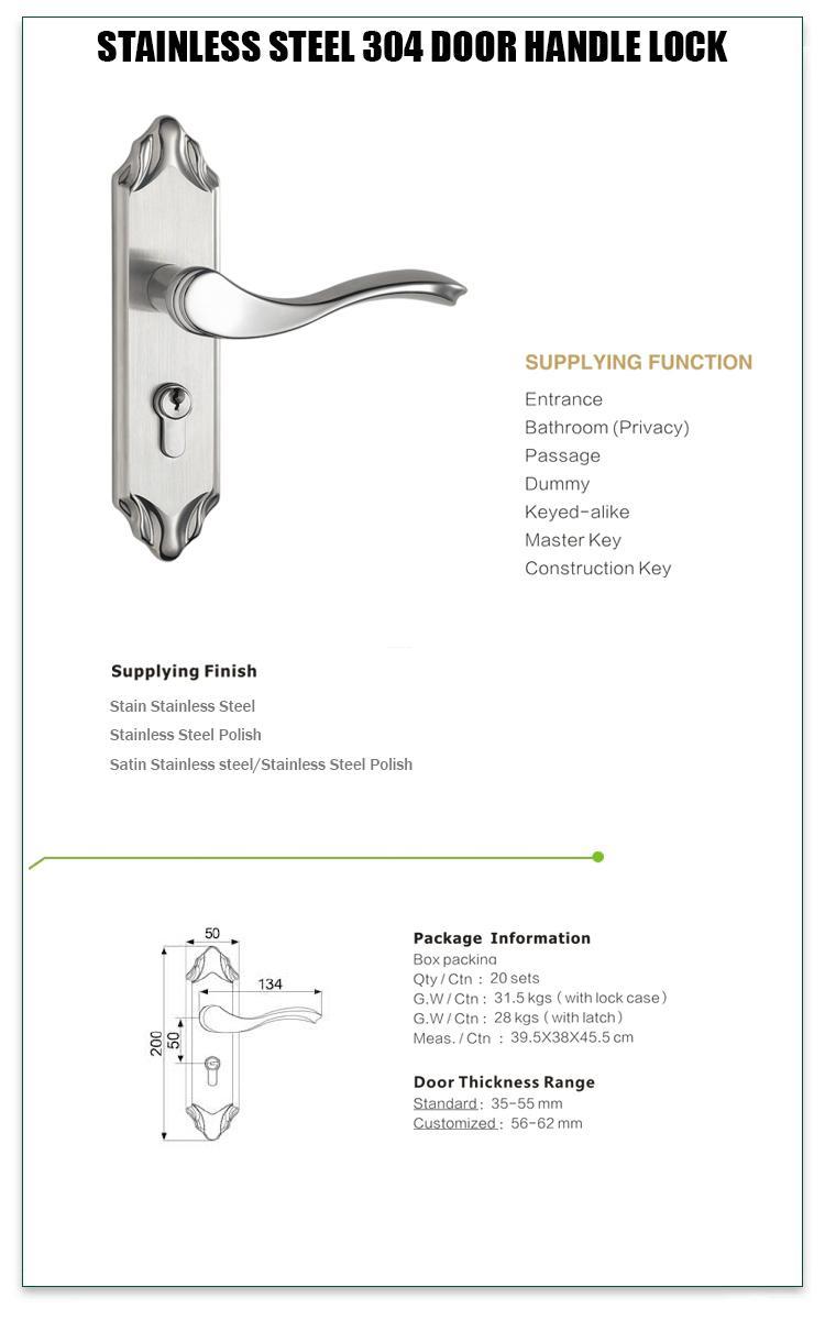 FUYU panel lever handle door lock extremely security for wooden door-1