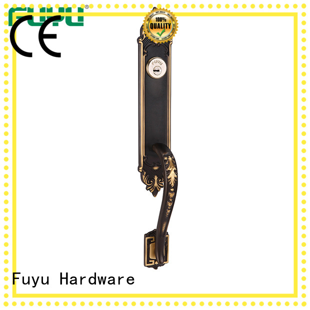 FUYU double brass door lock with latch for mall