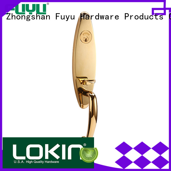 FUYU brass door knob with lock meet your demands for wooden door