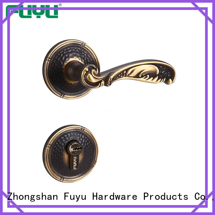 FUYU villa brass mortice lock with latch for wooden door