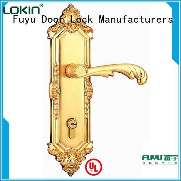 FUYU warranty zinc alloy door lock for wood door with latch for entry door