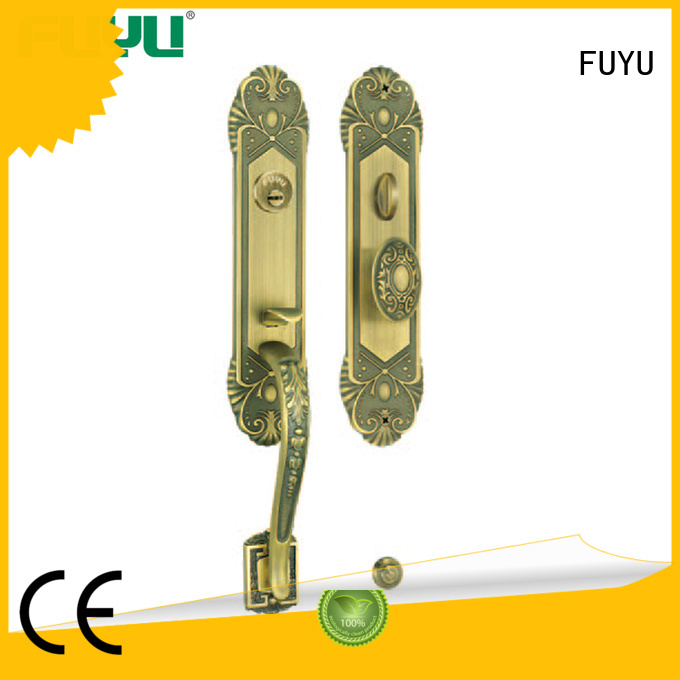 FUYU grip handle door lock manufacturer for wooden door