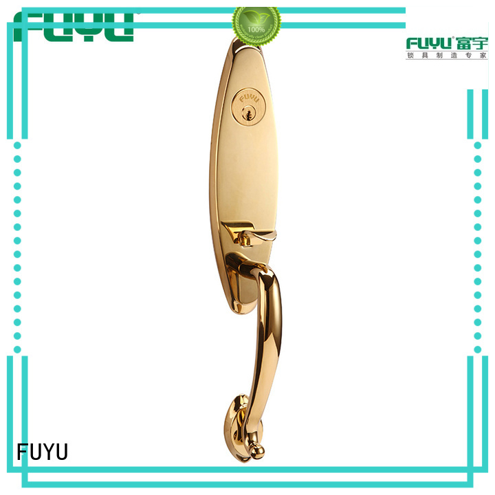 FUYU high security brass door knob with lock with latch for home