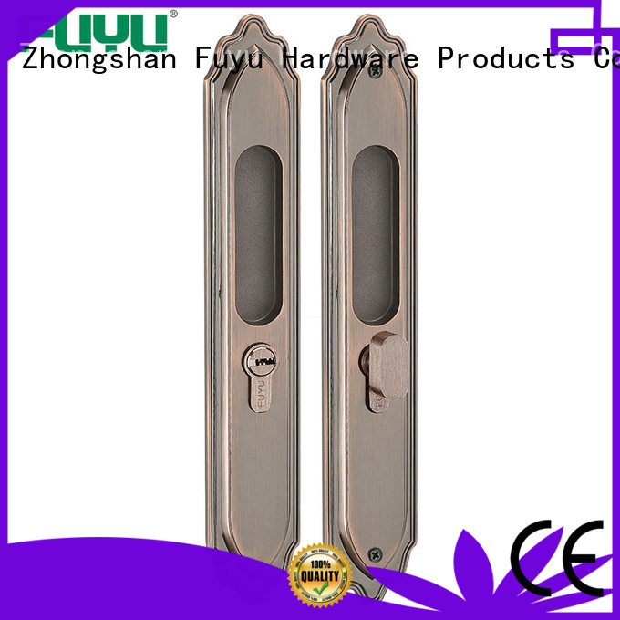 FUYU sliding door handle with lock manufacturer for mall