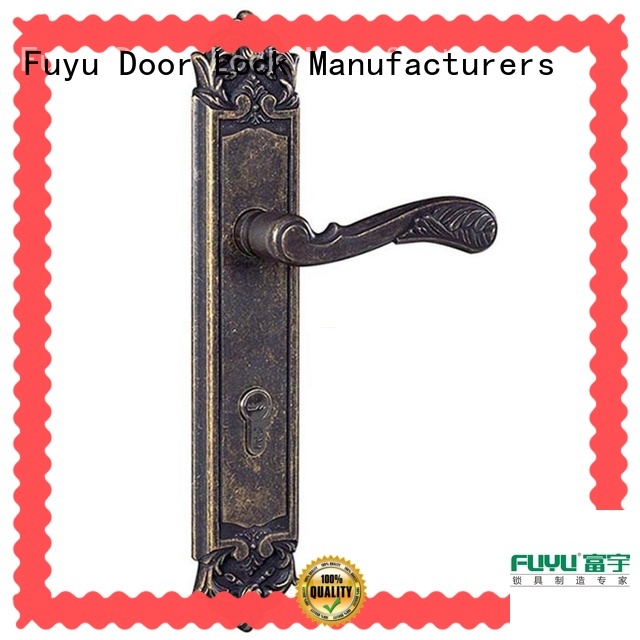 FUYU durable zinc alloy mortise door lock with latch for mall